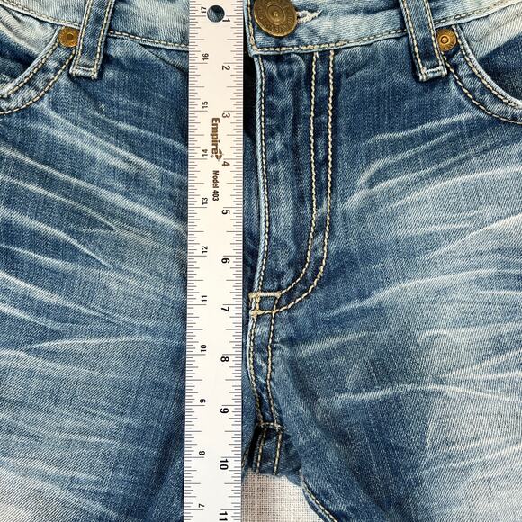 Robin's Jean Mid Rise Straight Leg Jeans Men's 33x31.5 VIP Gold Zipper Whiskered - Picture 15 of 16